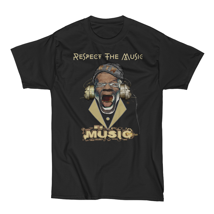 RESPECT THE MUSIC  BLACK  T-Shirt